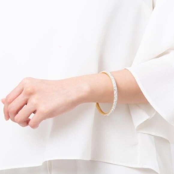 Kate spade NY Razzle Dazzle Gold Crystal Bangle Bracelet - Picture 6 of 8